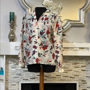 Vintage ‘70 Center Stage Floral Button-Up Blouse size 12